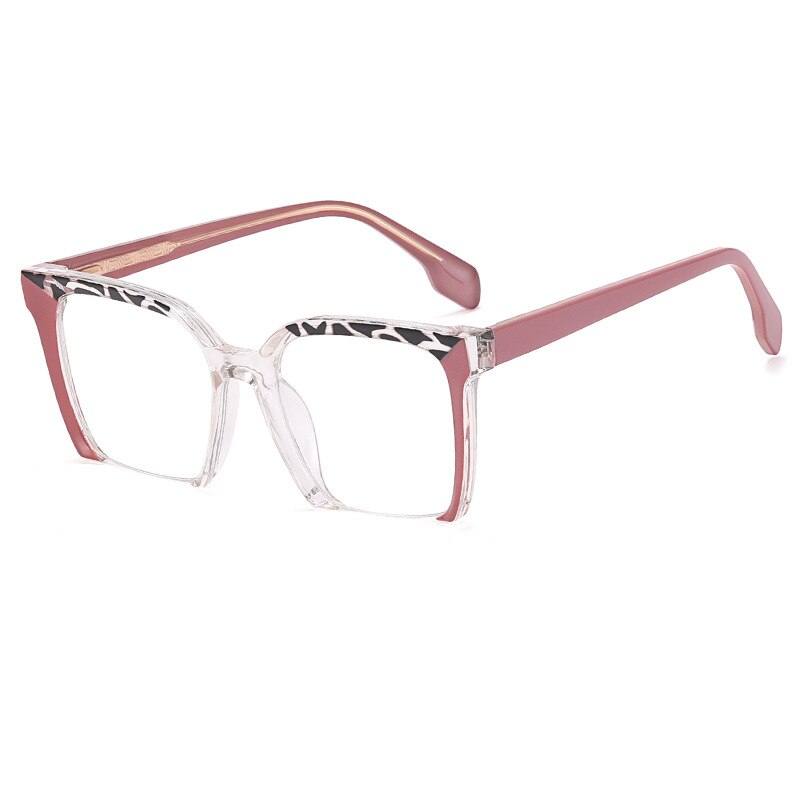 CCspace Women's Semi Rim Square Cat Eye Tr 90 Titanium Eyeglasses 55292 Semi Rim CCspace China C6Hummus
