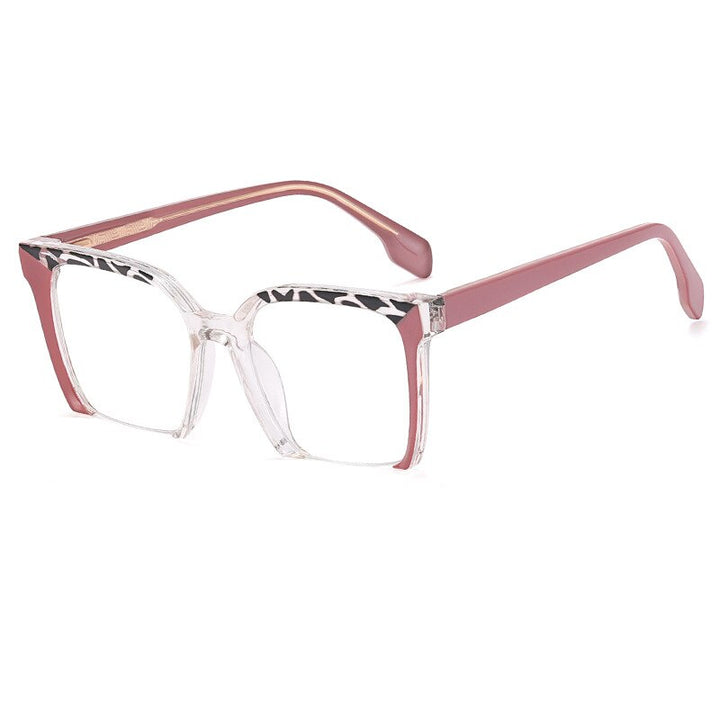 CCspace Women's Semi Rim Square Cat Eye Tr 90 Titanium Eyeglasses 55292 Semi Rim CCspace China C6Hummus