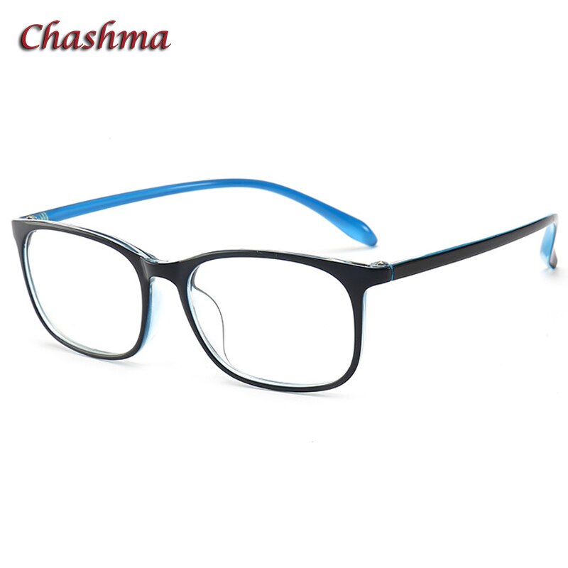 Chashma Ochki Unisex Full Rim Round Square Tr 90 Titanium Eyeglasses 6056 Full Rim Chashma Ochki Blue