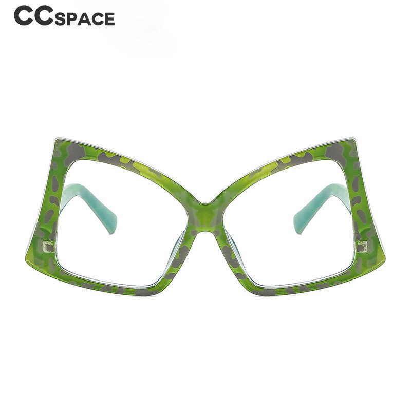 CCspace Women's Full Rim Oversized Square Cat Eye Acetate Eyeglasses 55385 Full Rim CCspace