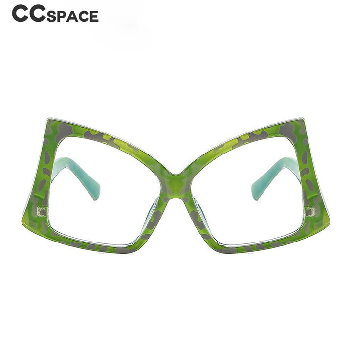 CCspace Women's Full Rim Oversized Square Cat Eye Acetate Eyeglasses 55385 Full Rim CCspace