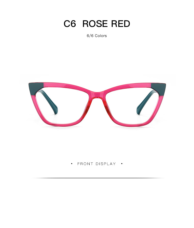 Gmei Women's Full Rim TR 90 Titanium Cat Eye Frame Eyeglasses 2040 Full Rim Gmei Optical