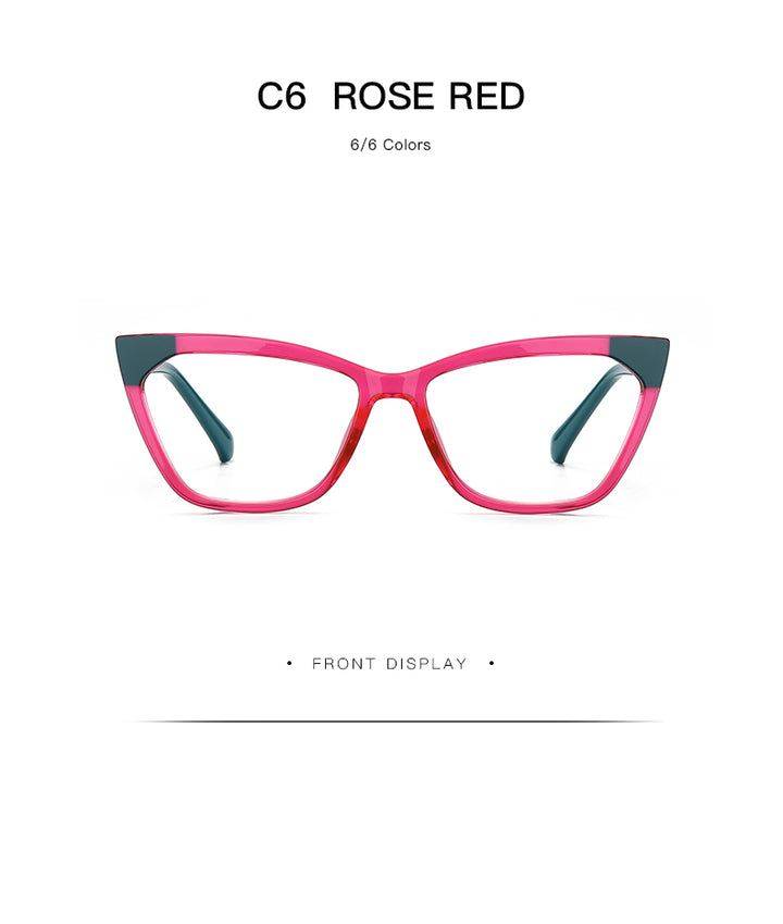 Gmei Women's Full Rim TR 90 Titanium Cat Eye Frame Eyeglasses 2040 Full Rim Gmei Optical