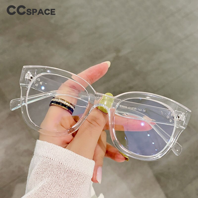 CCspace Unisex Full Rim Square Acetate Alloy Rivet Frame Eyeglasses 54152 Full Rim CCspace