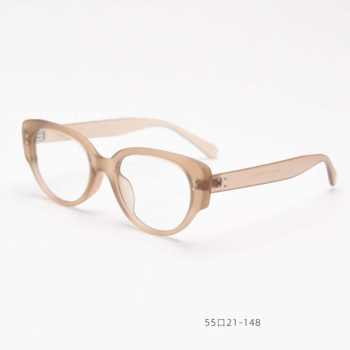CCspace Unisex Full Rim Square Cat Eye Tr 90 Titanium Eyeglasses 54967 Full Rim CCspace MatteCoffee China