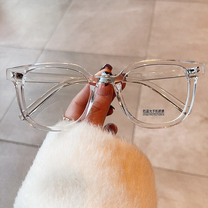 Cubojue Unisex Full Rim Square Oversized Tr 90 Titanium 152mm Myopic Reading Glasses Oz3320 Reading Glasses Cubojue