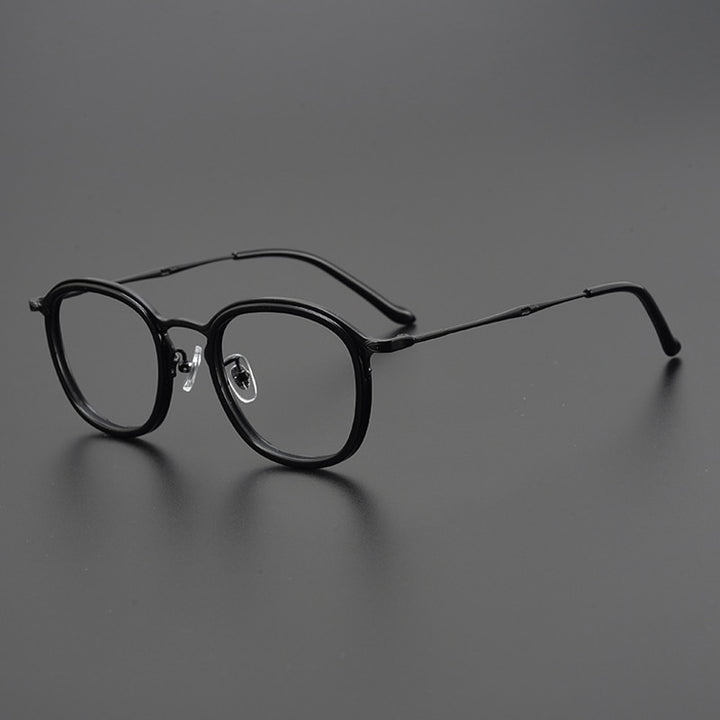 Gatenac Unisex Full Rim Round Square Titanium Eyeglasses Gxyj964 Full Rim Gatenac