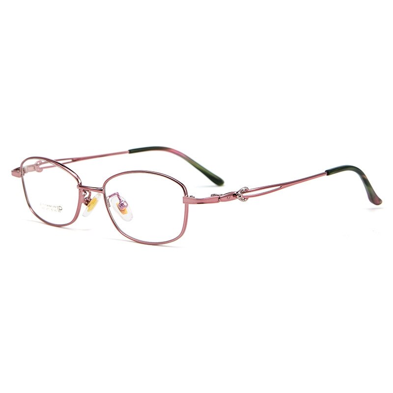 Yimaruili Unisex Full Rim Square Titanium Eyeglasses 3531Ti Full Rim Yimaruili Eyeglasses Pink