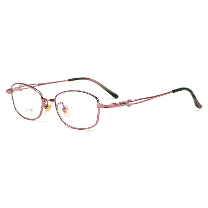 Yimaruili Unisex Full Rim Square Titanium Eyeglasses 3531Ti Full Rim Yimaruili Eyeglasses Pink