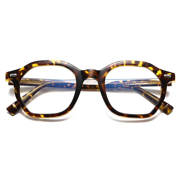 Gmei Unisex Full Rim Small Square Oval Tr 90 Titanium Eyeglasses 2095 Full Rim Gmei Optical C3 Tortoiseshell