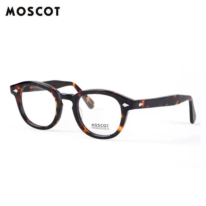 Yimaruili Unisex Full Rim Round Acetate Eyeglasses Three Sizes Y1915 Full Rim Yimaruili Eyeglasses
