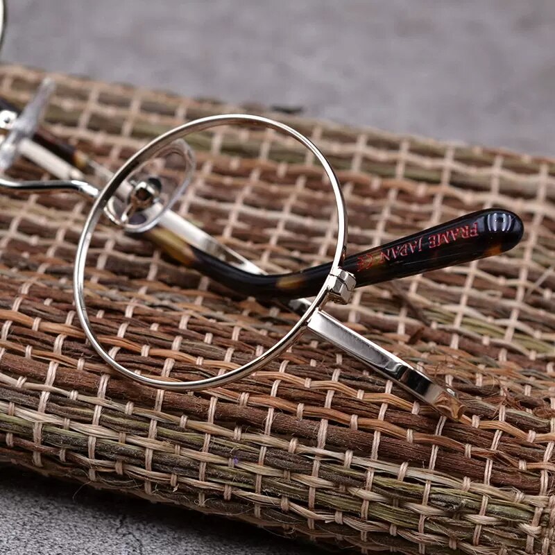 Hdcrafter Unisex Full Rim Round Titanium Alloy Eyeglasses Ft2219 Full Rim Hdcrafter Eyeglasses
