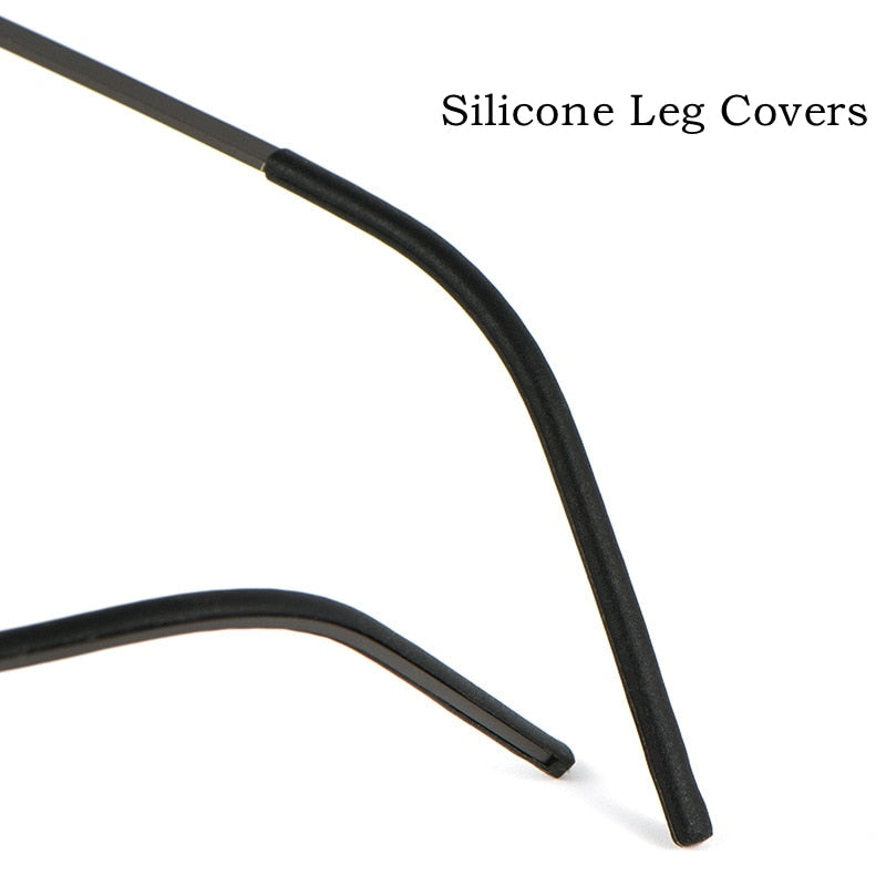 Yimaruili Unisex Full Rim Square Screwless Titanium Eyeglasses 6554nd Full Rim Yimaruili Eyeglasses