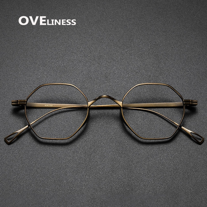 Oveliness Unisex Full Rim Irregular Round Titanium Eyeglasses Ol1y52 Full Rim Oveliness