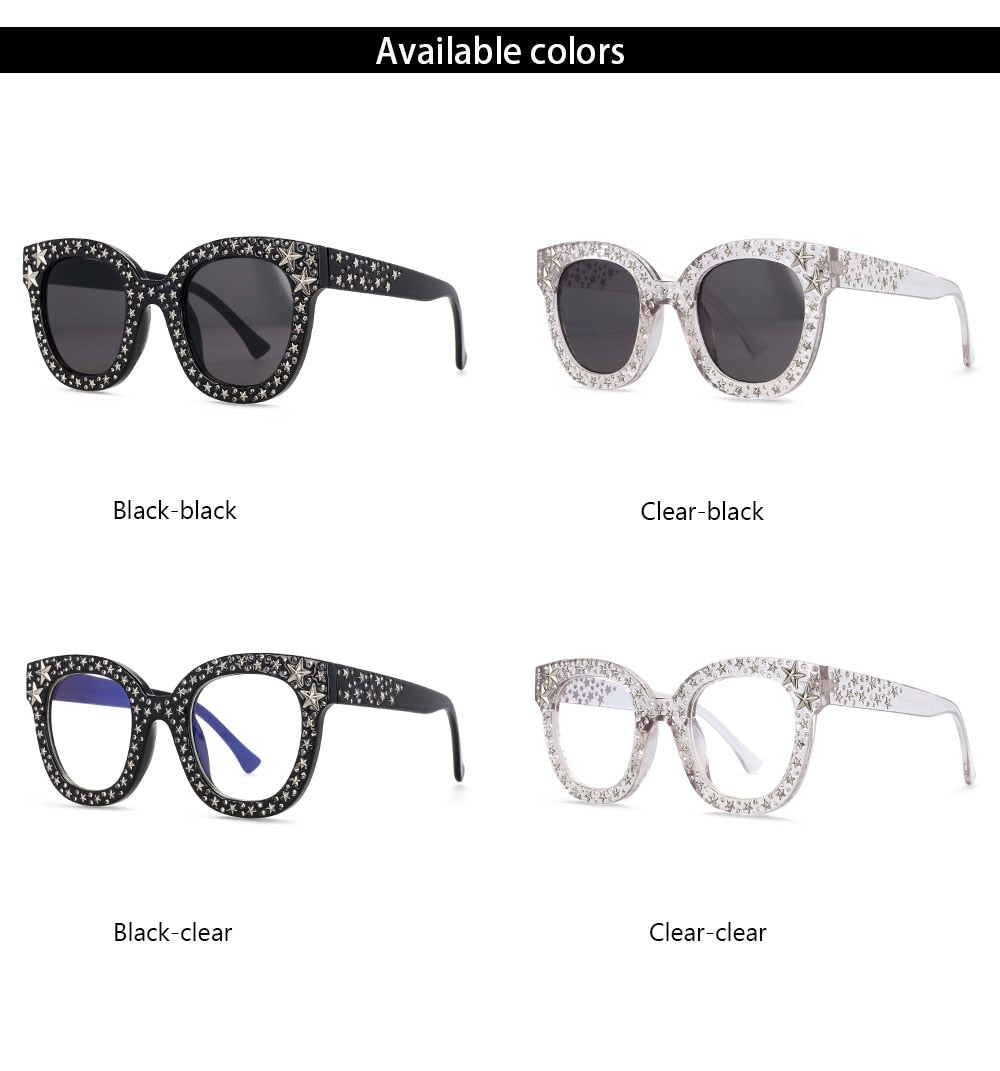 CCspace Women's Full Rim Square Acetate Eyeglasses Or Sunglasses 45261 Sunglasses CCspace