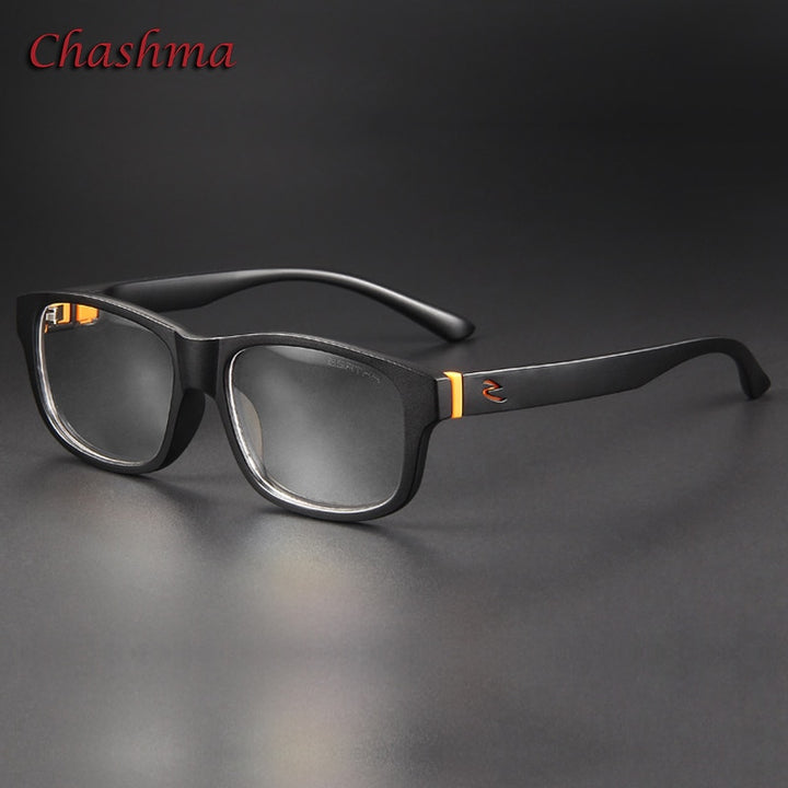 Chashma Ochki Unisex Full Rim Square Tr 90 Titanium Sport Eyeglasses 0048 Full Rim Chashma Ochki Matte Black