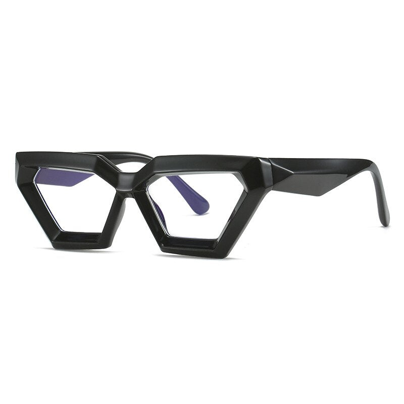 CCspace Women's Full Rim Oval Cat Eye Acetate Eyeglasses 55613 Full Rim CCspace Black 55613