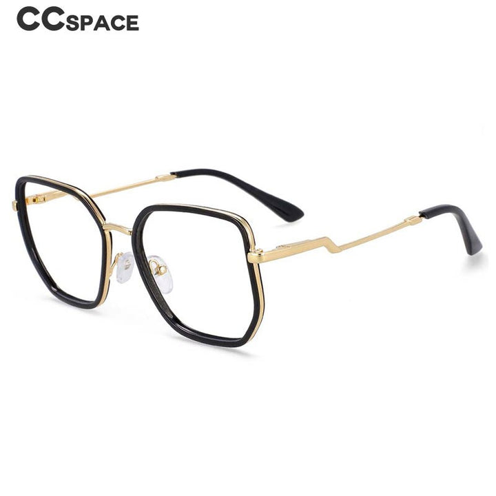CCspace Women's Full Rim Square Tr 90 Titanium Frame Eyeglasses 54197 Full Rim CCspace