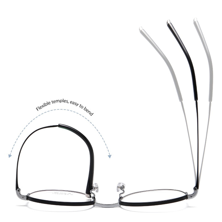 Reven Jate Unisex Full Rim Round Acetate Titanium Frame Eyeglasses YJ2039 Full Rim Reven Jate