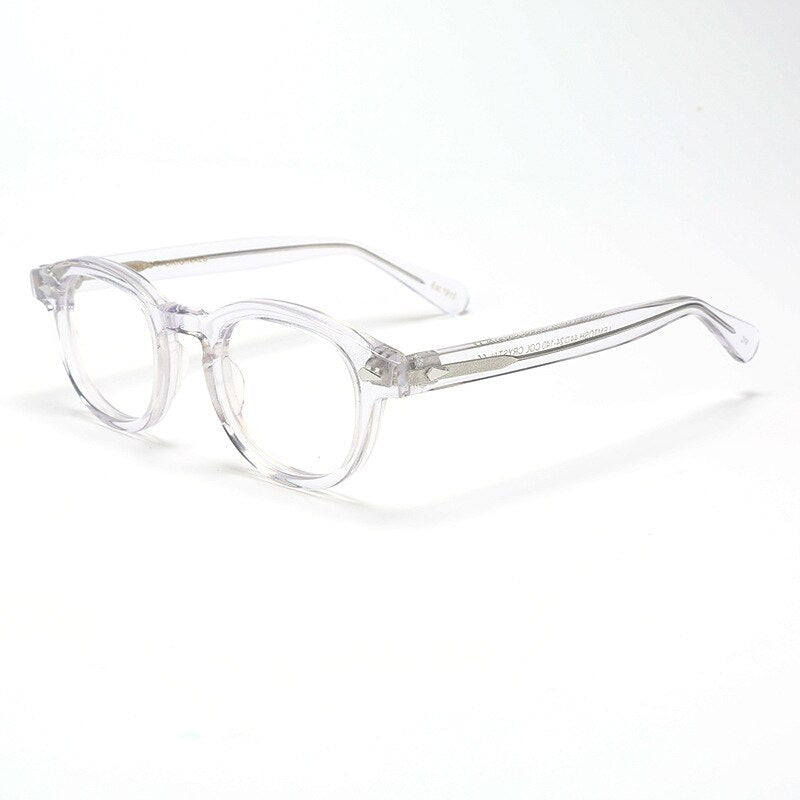 Bclear Unisex Full Rim Round Acetate Three Size S-M-L Frame Eyeglasses 1915 Full Rim Bclear transparent Small
