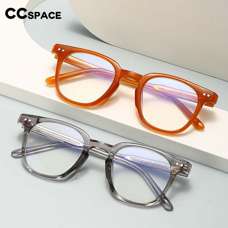CCspace Unisex Full Rim Square Tr 90 Titanium Eyeglasses 55917 Full Rim CCspace