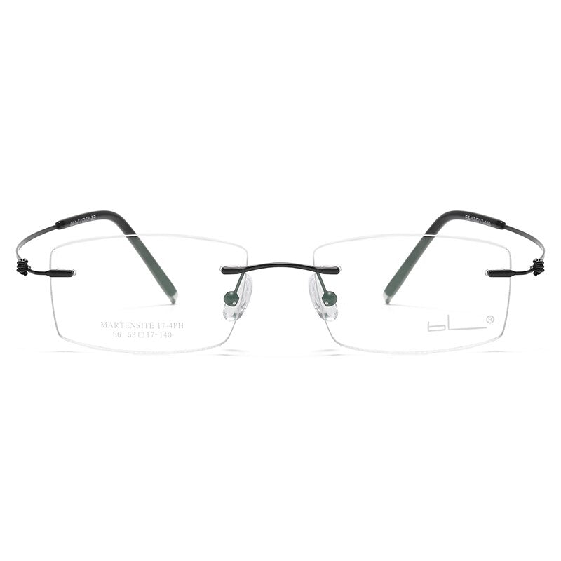Reven Jate Unisex Rimless Rectangle Titanium Alloy Eyeglasses 8581 Rimless Reven Jate