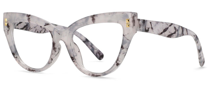 CCspace Women's Full Rim Big Cat Eye Acetate Eyeglasses S55337 Full Rim CCspace China GreyBeanC7