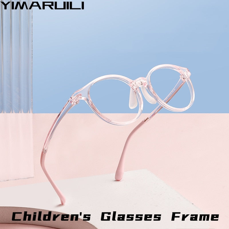 Yimaruili Children's Unisex Full Rim Tr 90 Round Eyeglasses 2604et Full Rim Yimaruili Eyeglasses