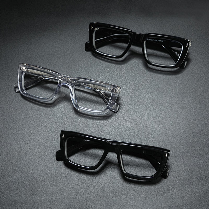 Gatenac Unisex Full Rim Square Acetate Frame Eyeglasses Gxyj776 Full Rim Gatenac