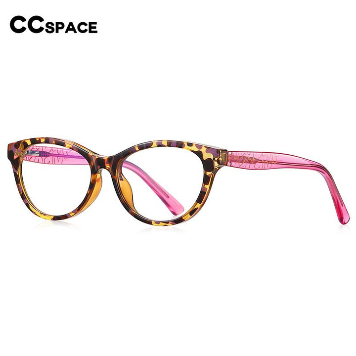 CCspace Children's Unisex Full Rim Tr 90 Cat Eye Frame Eyeglasses 54573 Full Rim CCspace