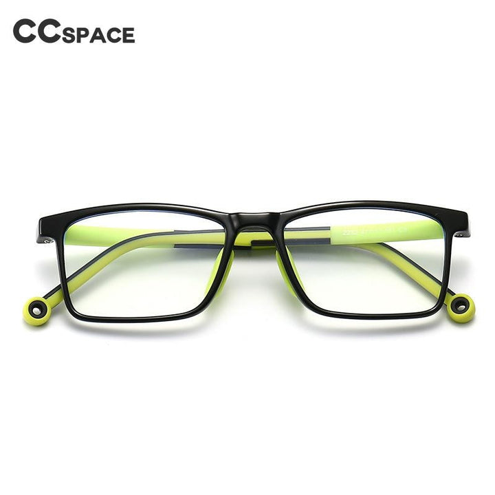 CCspace Unisex Youth Full Rim Square Silicone Eyeglasses 54673 Full Rim CCspace