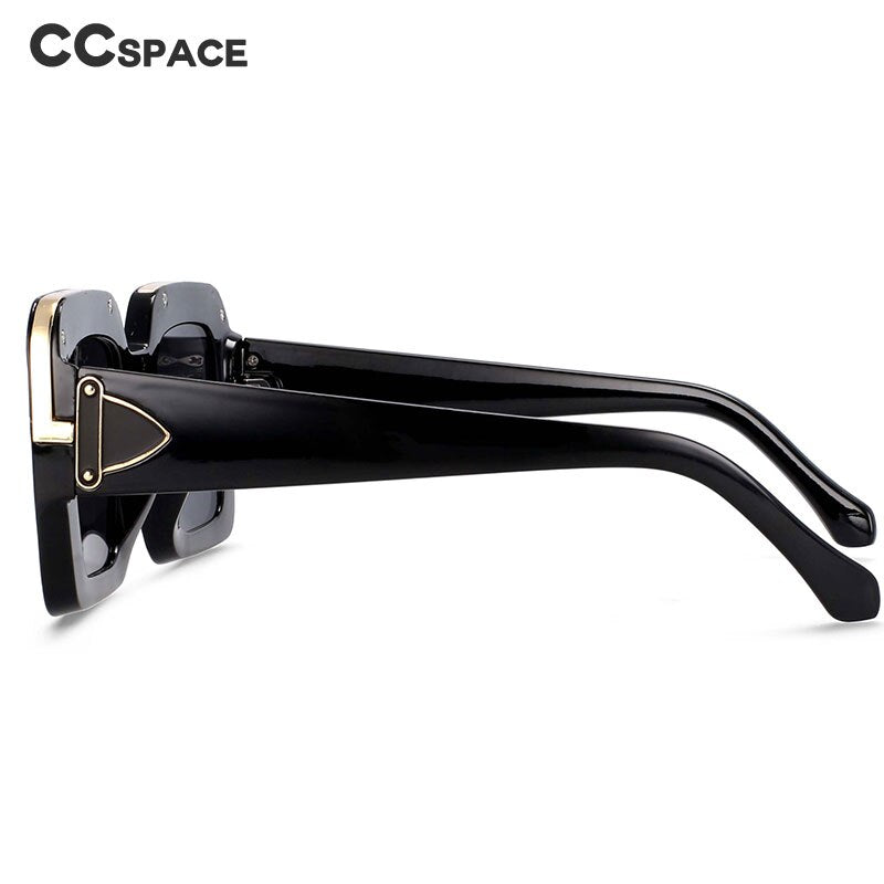 CCspace Unisex Full Rim Rectangle Resin Frame Sunglasses 54333 Sunglasses CCspace Sunglasses