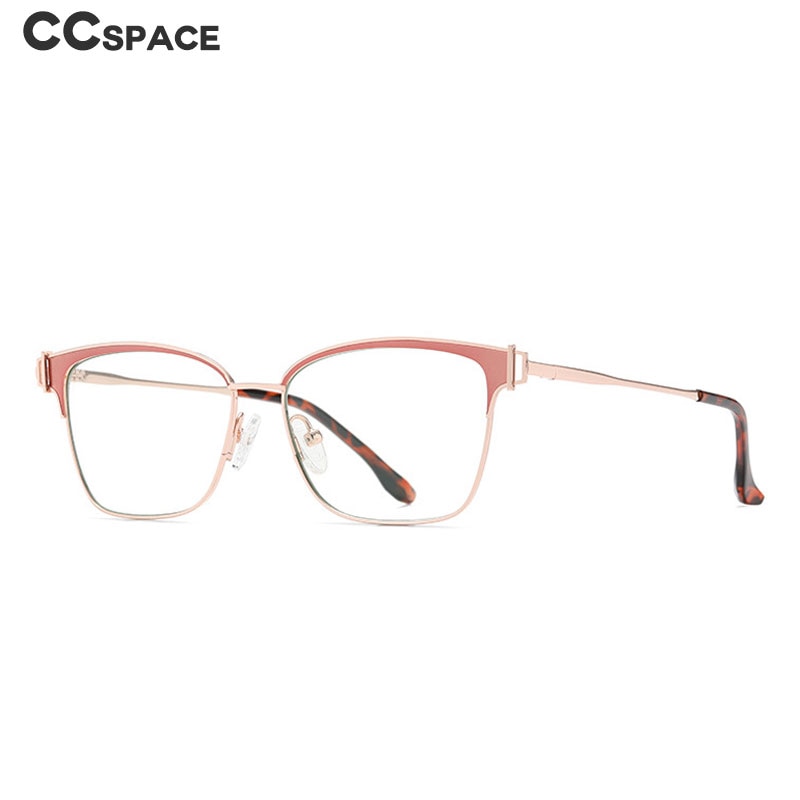 CCspace Women's Full Rim Square Acetate Alloy Eyeglasses 55605 Full Rim CCspace