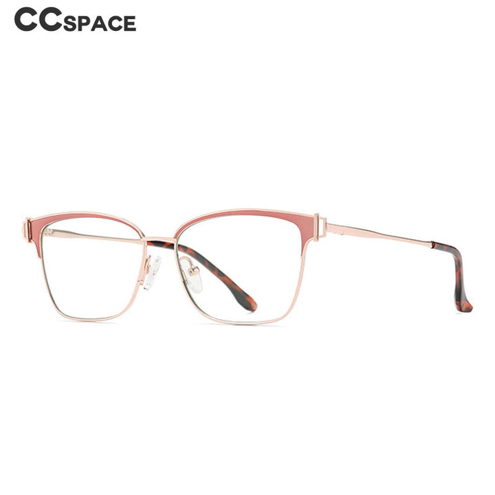 CCspace Women's Full Rim Square Acetate Alloy Eyeglasses 55605 Full Rim CCspace