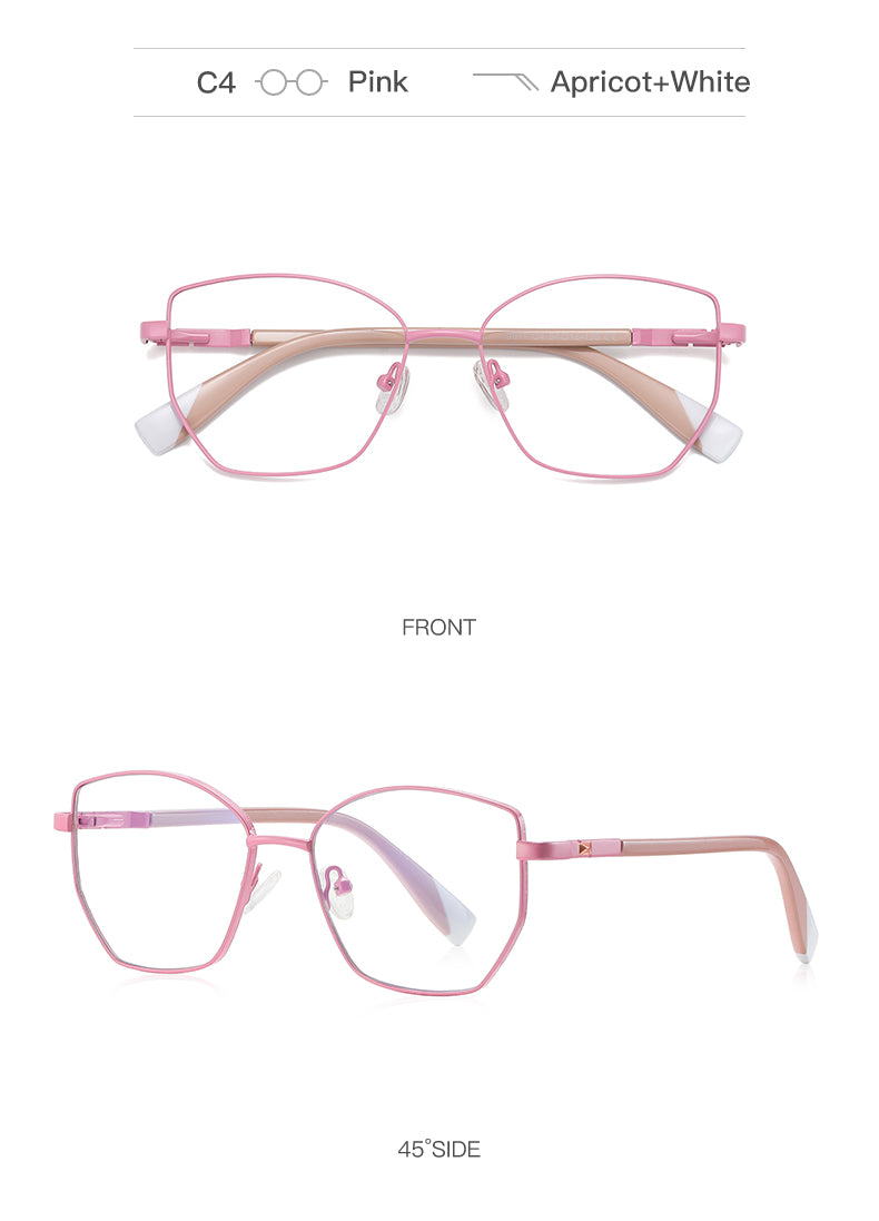 Gmei Unisex Full Rim Alloy Square Polygonal Frame Eyeglasses 3011 Full Rim Gmei Optical