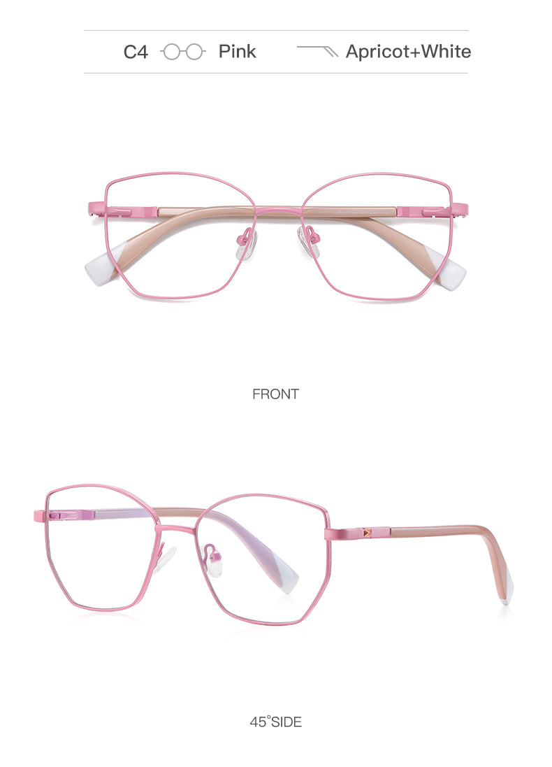 Gmei Unisex Full Rim Alloy Square Polygonal Frame Eyeglasses 3011 Full Rim Gmei Optical   