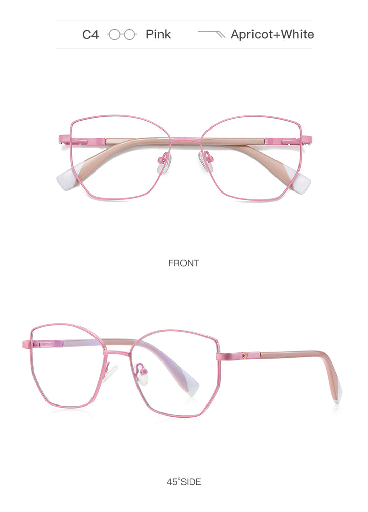 Gmei Unisex Full Rim Alloy Square Polygonal Frame Eyeglasses 3011 Full Rim Gmei Optical