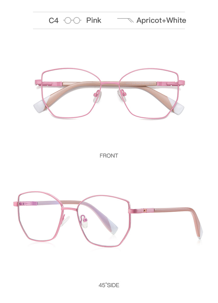 Gmei Unisex Full Rim Alloy Square Polygonal Frame Eyeglasses 3011 Full Rim Gmei Optical   