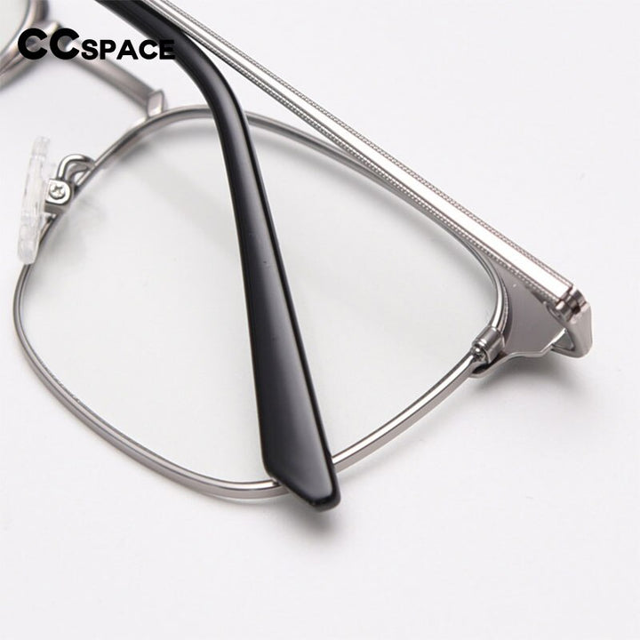 CCspace Unisex Full Rim Small Square Alloy Eyeglasses 55799 Full Rim CCspace