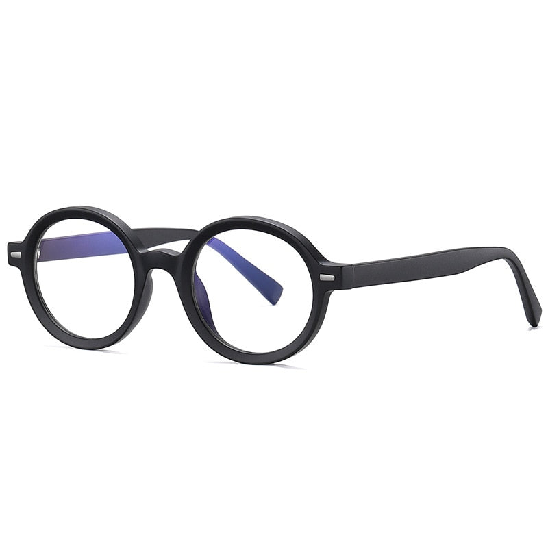 CCspace Unisex Full Rim Round Oval Tr 90 Titanium Rivet Frame Eyeglasses 54026 Full Rim CCspace