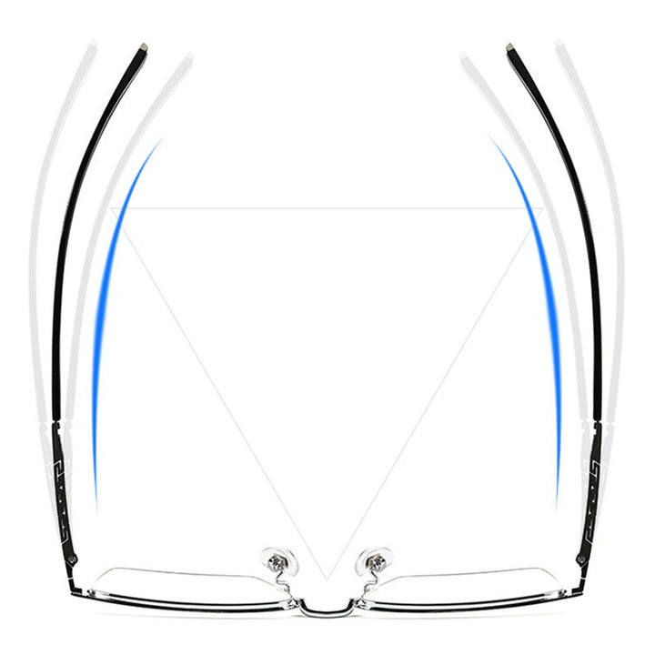 Hotochki Men's Full Rim Square Tr 90 Titanium Frame Eyeglasses T8610t Full Rim Hotochki