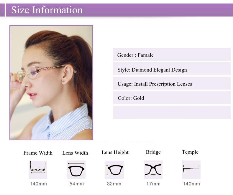 Chashma Ottica Women's Semi Rim Oval Rectangle Titanium Eyeglasses 95038 Semi Rim Chashma Ottica
