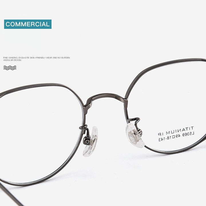 Bclear Unisex Full Rim Polygon Square Titanium Eyeglasses Lb5369 Full Rim Bclear