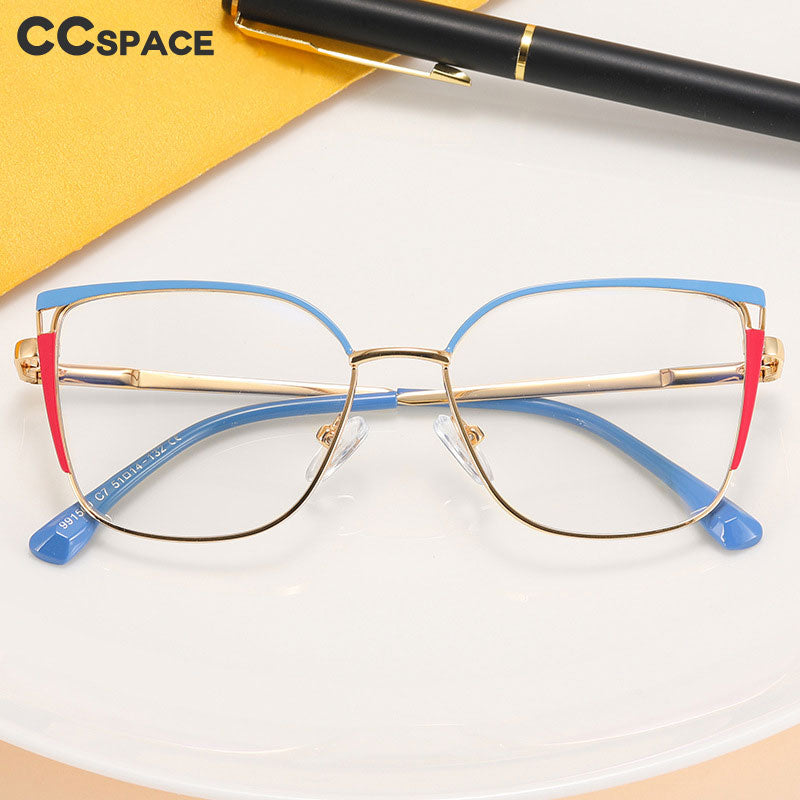 CCspace Unisex Children's Full Rim Square Alloy Eyeglasses 56538 Full Rim CCspace