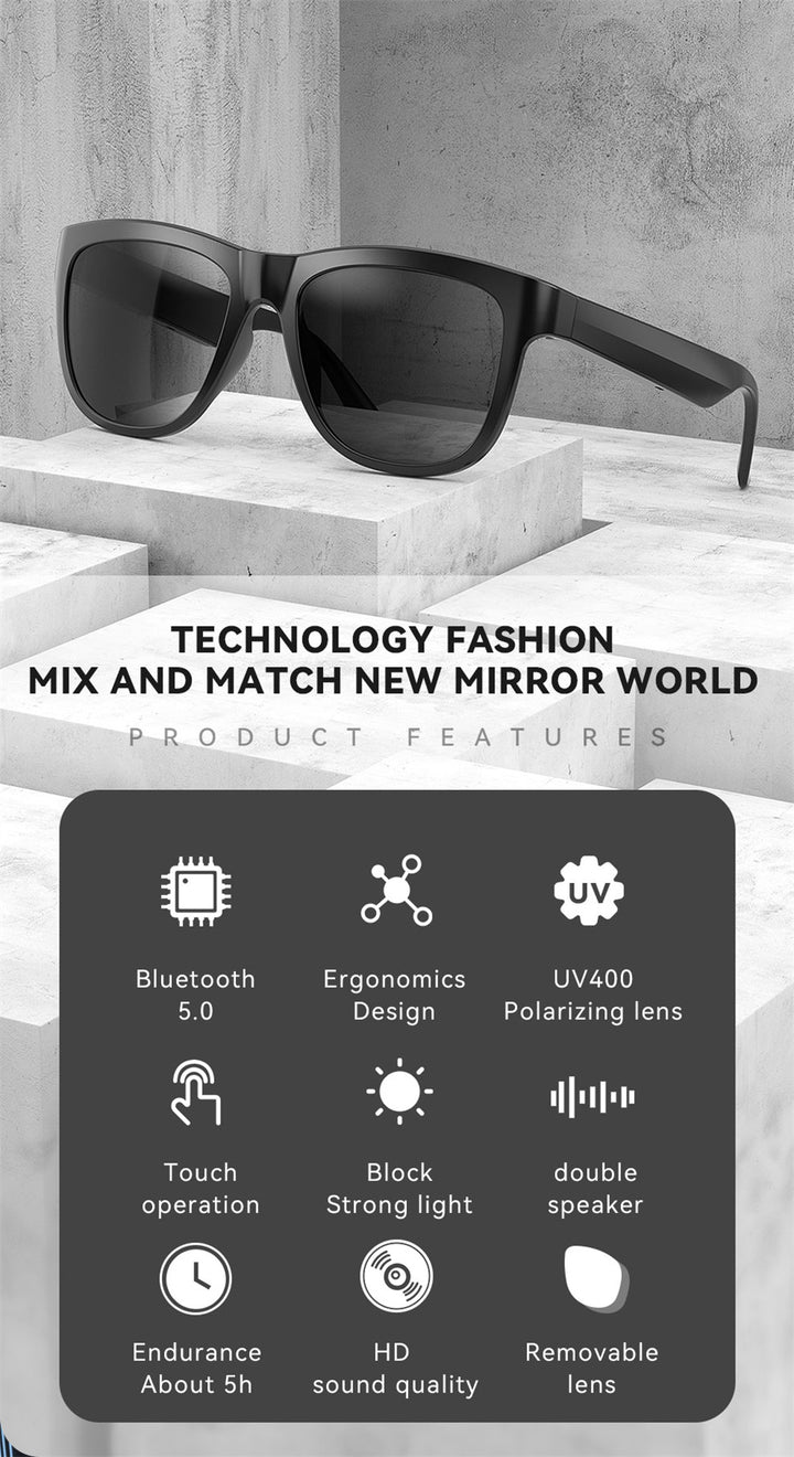 Zilead Women's Smart Wireless Bluetooth UV400 Sunglasses Sunglasses Zilead