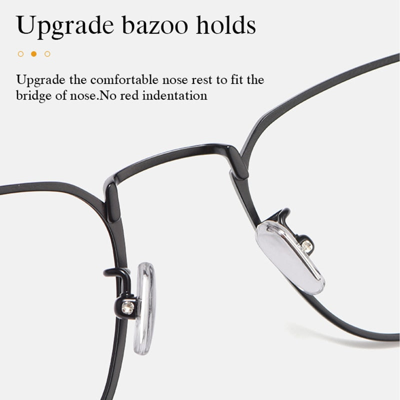 Hotochki Men's Full Rim Square Titanium Ip Electroplated Frame Eyeglasses W8083 Full Rim Hotochki