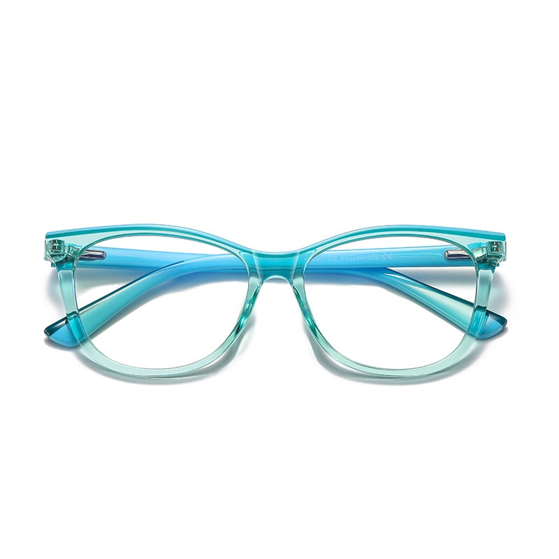 Gmei Youth Girl's Full Rim Small Square Tr 90 Titanium Spring Hinge Eyeglasses 20207 Full Rim Gmei Optical   