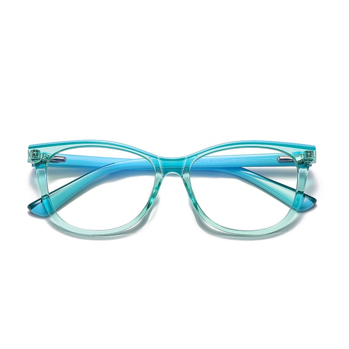 Gmei Youth Girl's Full Rim Small Square Tr 90 Titanium Spring Hinge Eyeglasses 20207 Full Rim Gmei Optical   