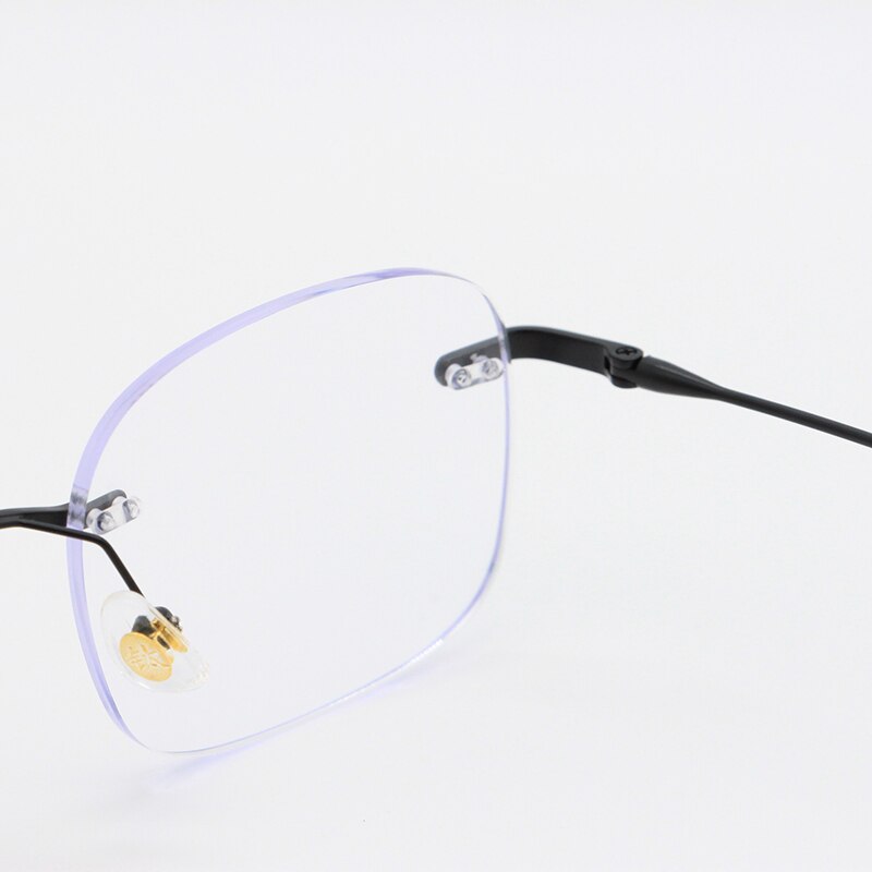 Bclear Unisex Rimless Square Titanium Frame Eyeglasses Myw01 Rimless Bclear
