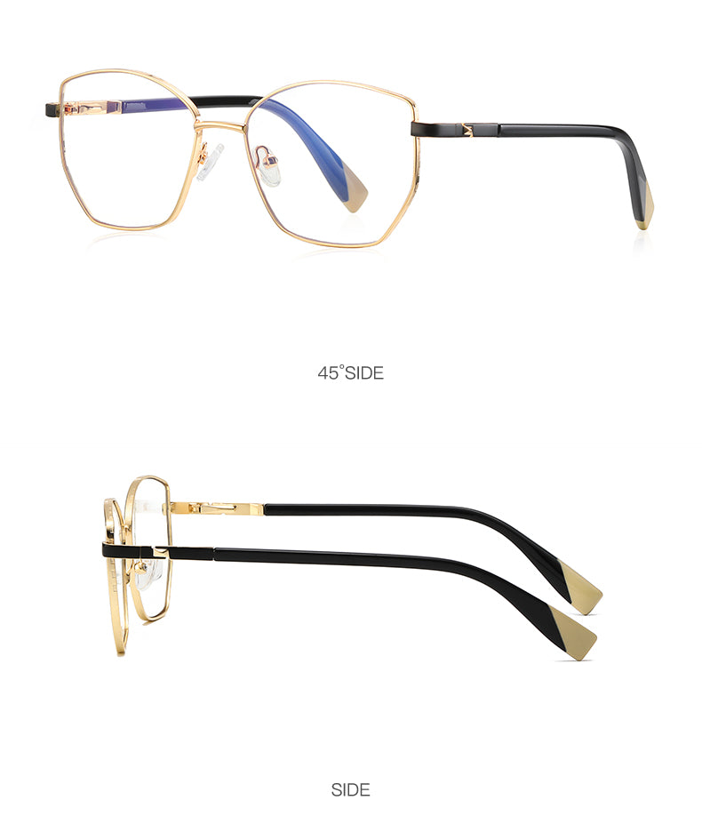 Gmei Unisex Full Rim Alloy Square Polygonal Frame Eyeglasses 3011 Full Rim Gmei Optical